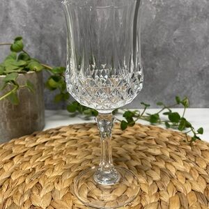 Vintage Cristal d'Arques Longchamp 24% Crystal 6 3/8" Wine Glass Stemware France